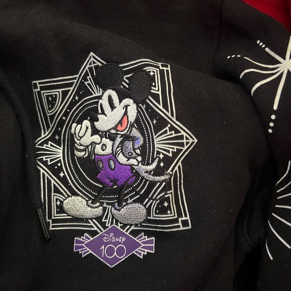 Disney 100 embroidered size large limited edition crop sweatshirt full-zip - Picture 2 of 7
